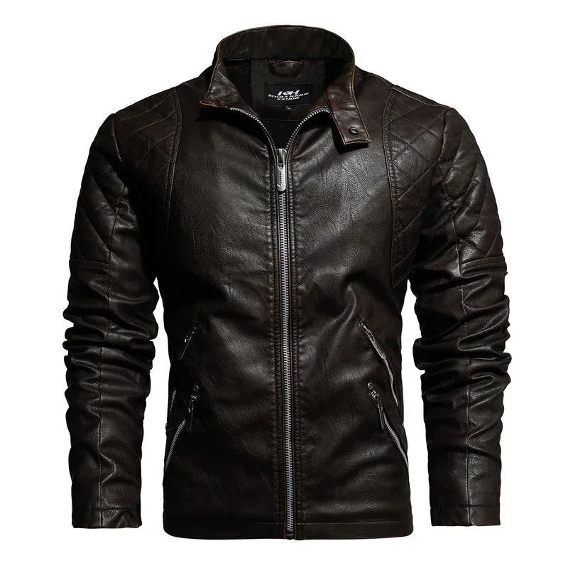 Veste en cuir pour homme avec style