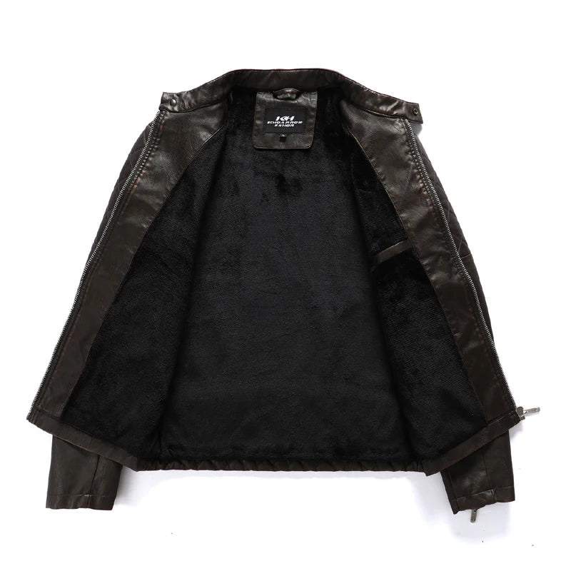 Veste en cuir pour homme avec style