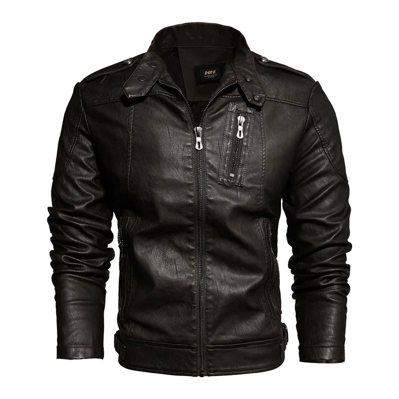 Veste en cuir pour homme avec style