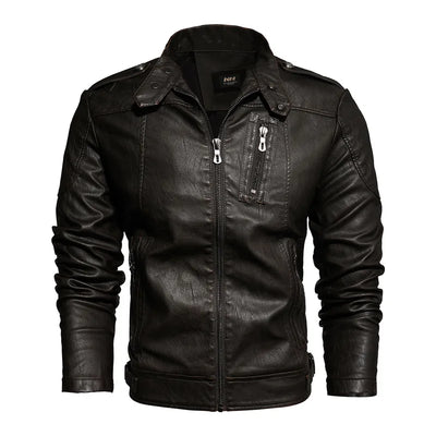 Veste en cuir pour homme avec style