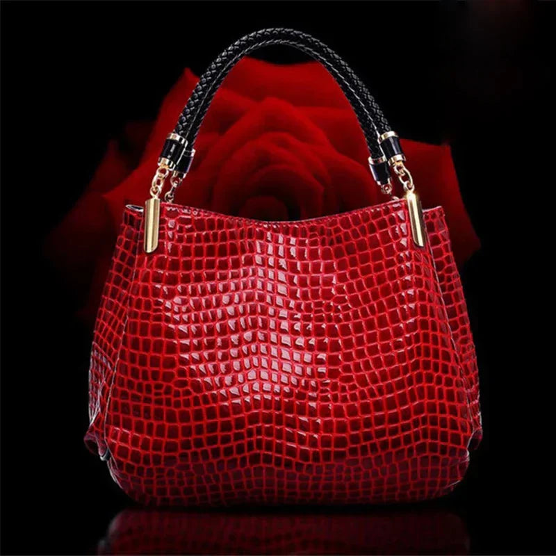Isabella™ Élégance Durable | Sac à Main avec Motif Crocodile