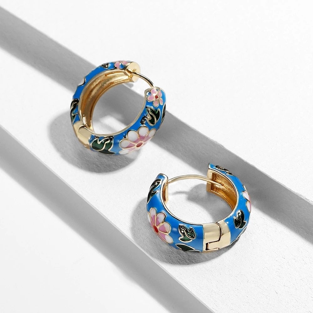 Boucles d'oreilles de Fleurs de Luxe