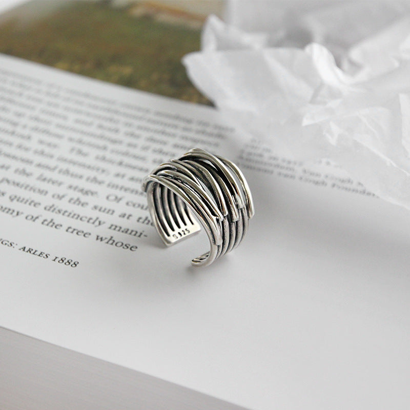 Bague Superposée Ajustable en Argent