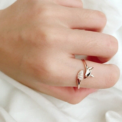 Bague Renard Argentée Rose