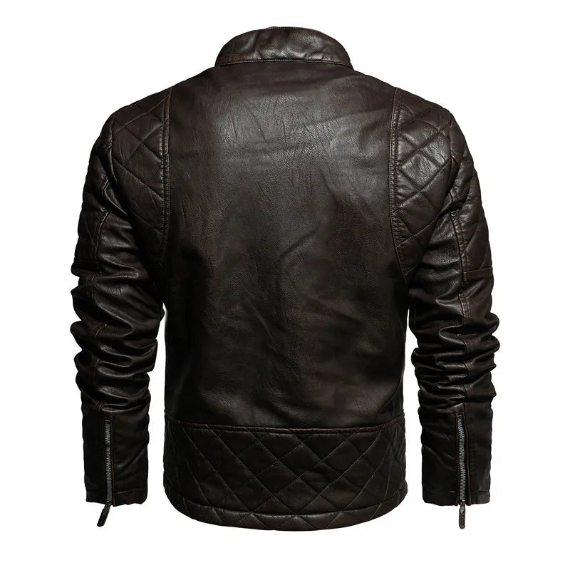 Veste en cuir pour homme avec style
