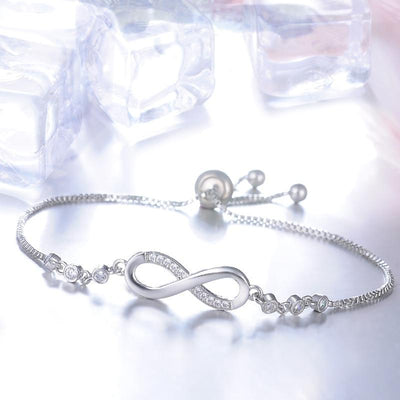 Bracelet Ajustable Infini en Argent