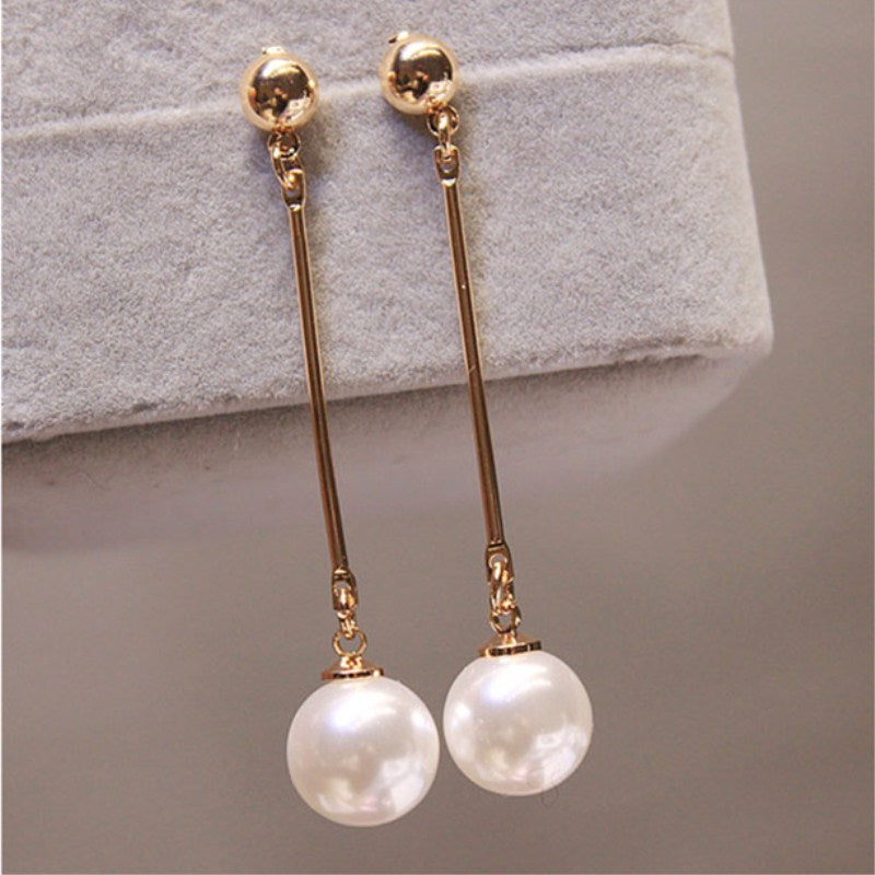 Boucles d'Oreilles Pendantes de Luxe avec Perles Fait Main de Design Spécial