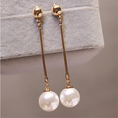 Boucles d'Oreilles Pendantes de Luxe avec Perles Fait Main de Design Spécial