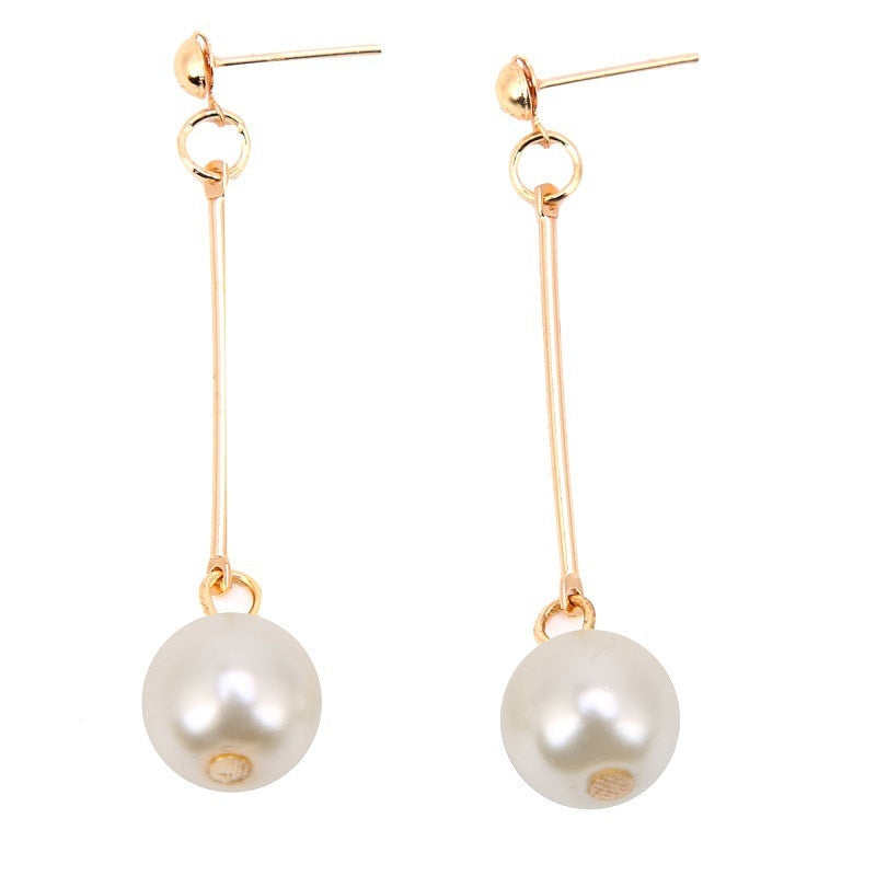 Boucles d'Oreilles Pendantes de Luxe avec Perles Fait Main de Design Spécial