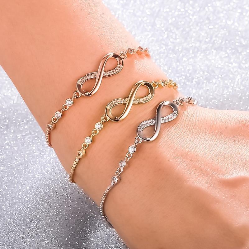 Bracelet Ajustable Infini en Argent