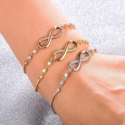 Bracelet Ajustable Infini en Argent