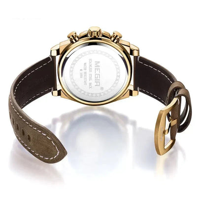 Montre à Quartz avec Bracelet en Cuir
