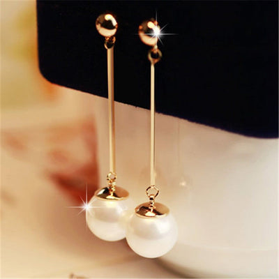 Boucles d'Oreilles Pendantes de Luxe avec Perles Fait Main de Design Spécial