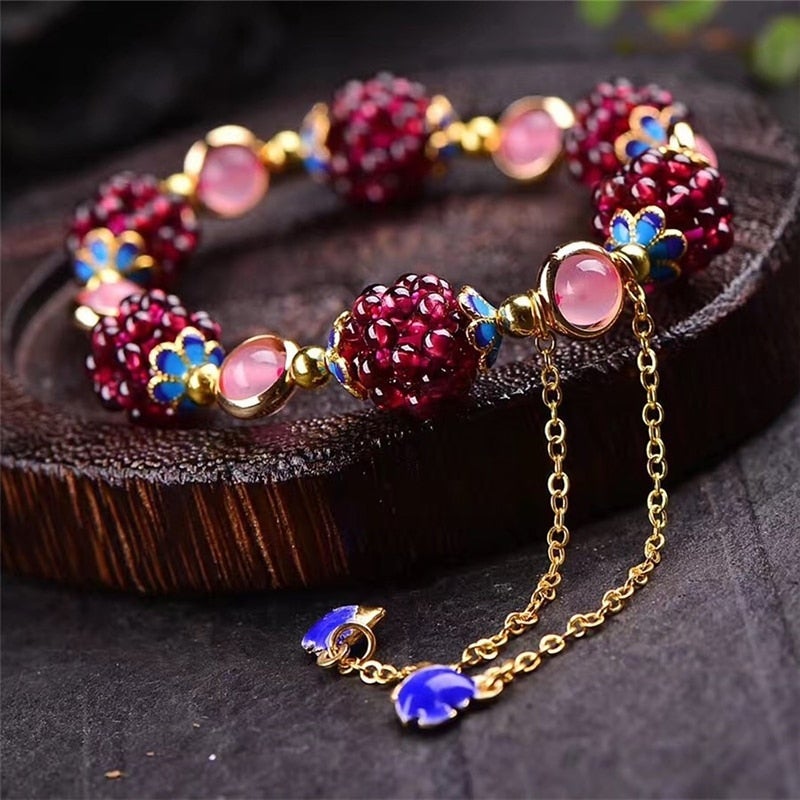 Bracelet de Baies en Pierre Naturelle