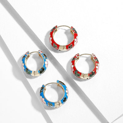 Boucles d'oreilles de Fleurs de Luxe