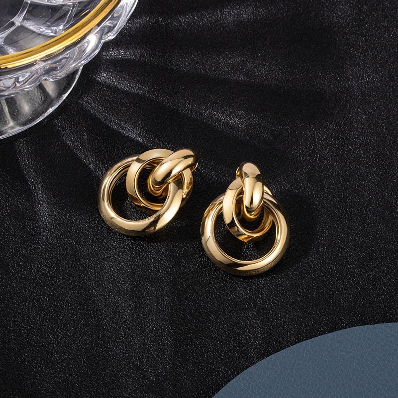 Boucles d'Oreilles en Or de Luxe