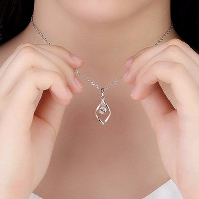 Pendentif en Cristal de Zirconium Argenté
