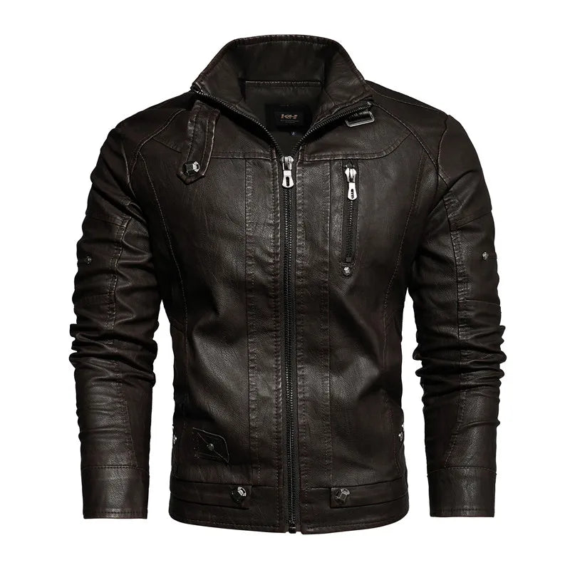 Veste en cuir pour homme avec style