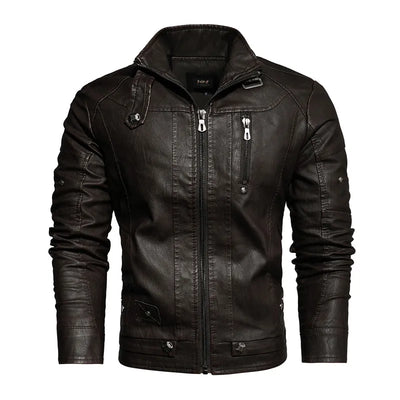 Veste en cuir pour homme avec style
