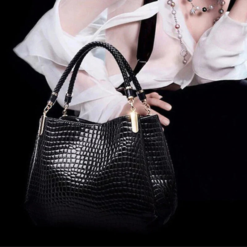 Isabella™ Élégance Durable | Sac à Main avec Motif Crocodile