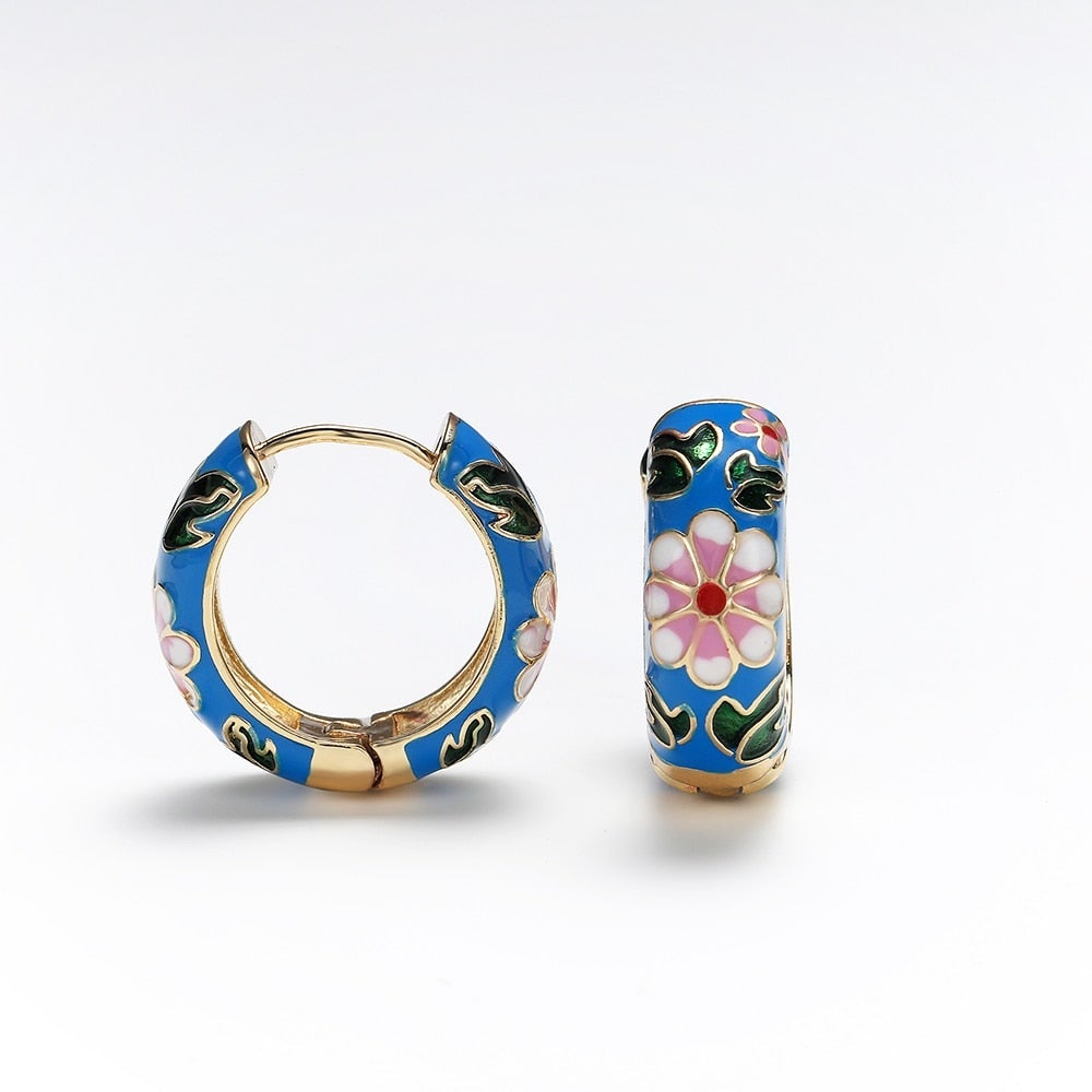 Boucles d'oreilles de Fleurs de Luxe