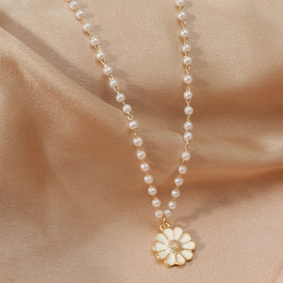 Pendentif Marguerite avec Perles