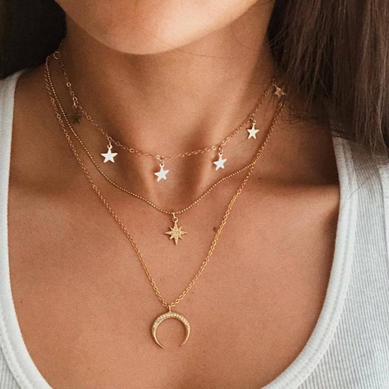 Collier de Lune en Or