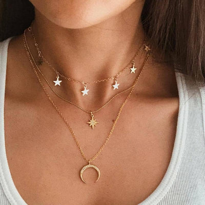 Collier de Lune en Or
