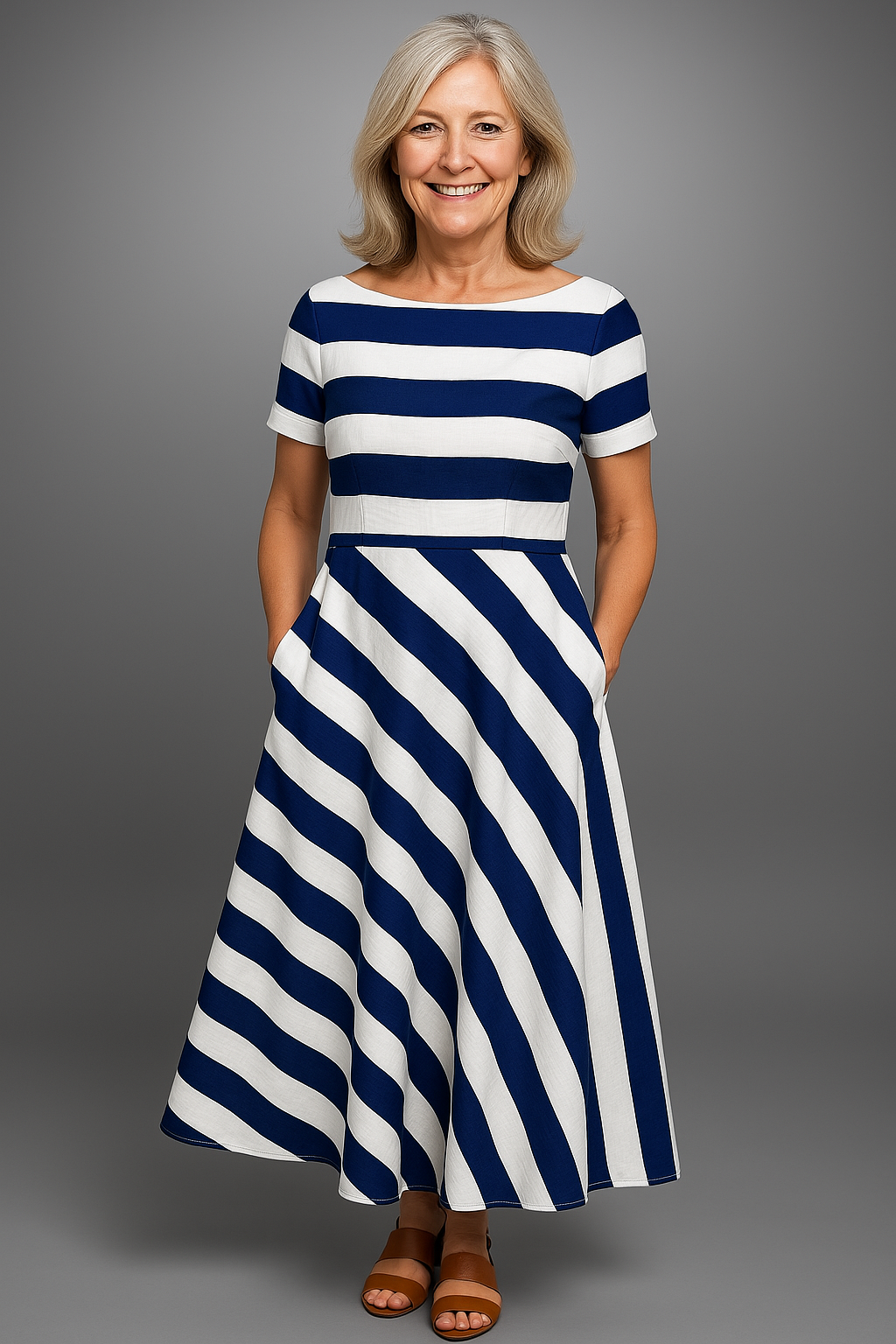 Jenny | Robe Maxi Rayée Élégante