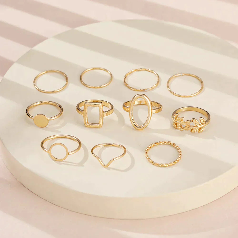 Pack de 11 Anneaux en Argent Vintage
