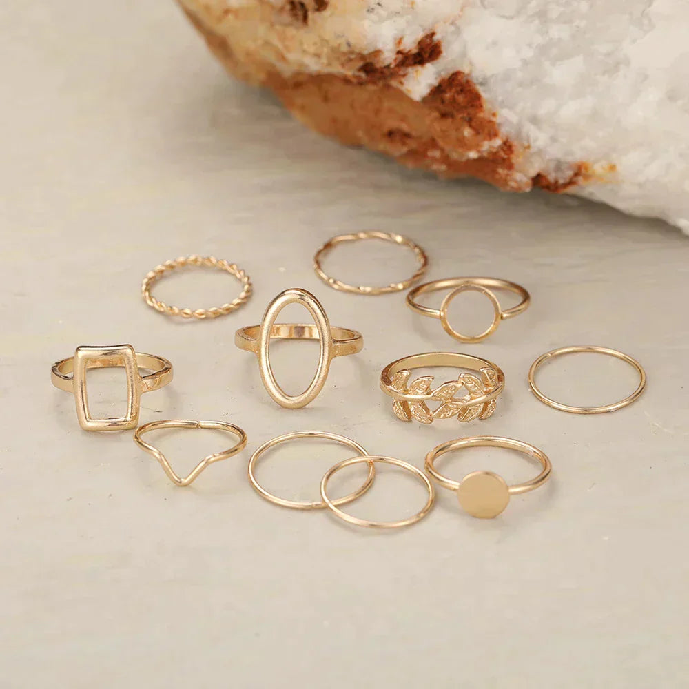 Pack de 11 Anneaux en Argent Vintage