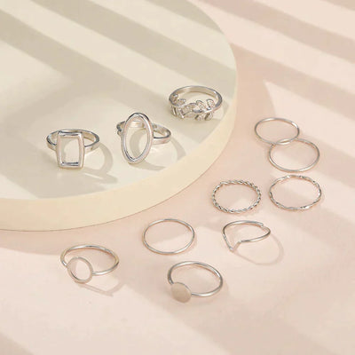 Pack de 11 Anneaux en Argent Vintage