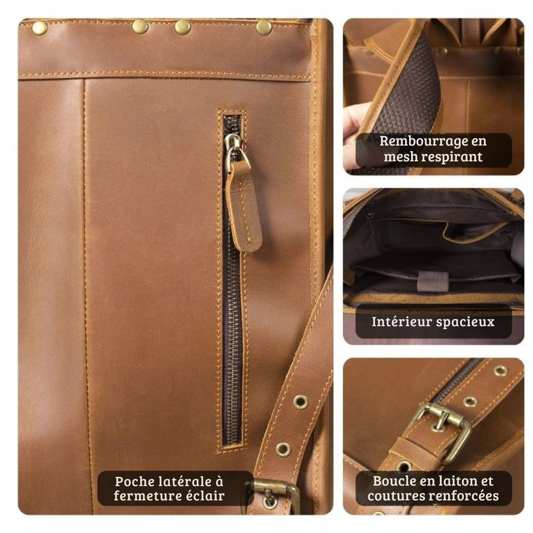 LUGANO | Sac à Dos en Cuir d'Affaires