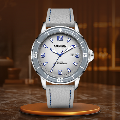 Montre décontractée avec bracelet en cuir