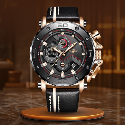 Montre de Luxe Militaire en Acier Quartz