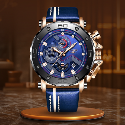 Montre de Luxe Militaire en Acier Quartz