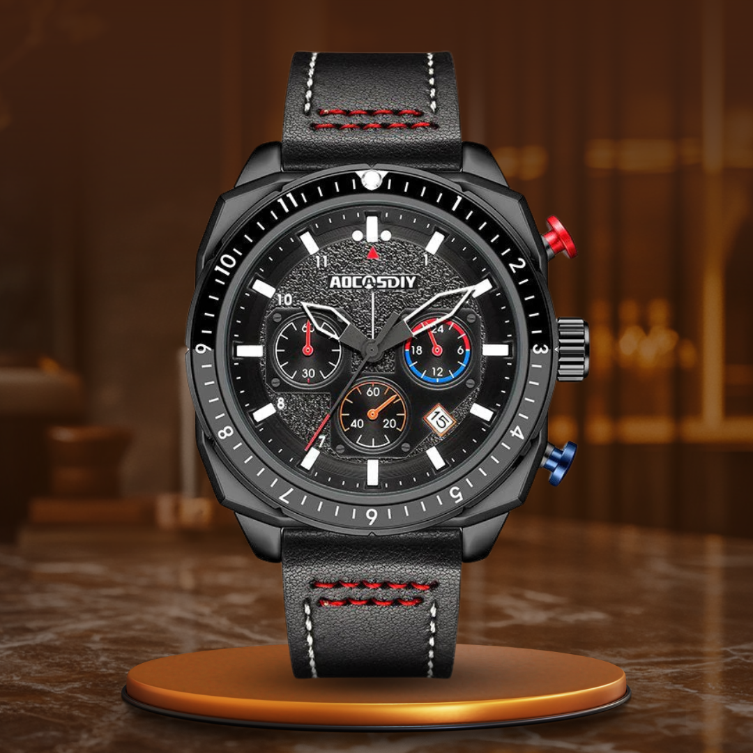Montre de Sport Chronographe Luxe Quartz