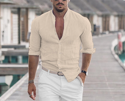 Jacob - Chemise pour Hommes Col Montant