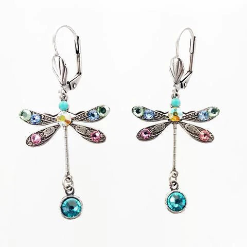 Boucles d'Oreilles Élégantes en Libellule Sculptée