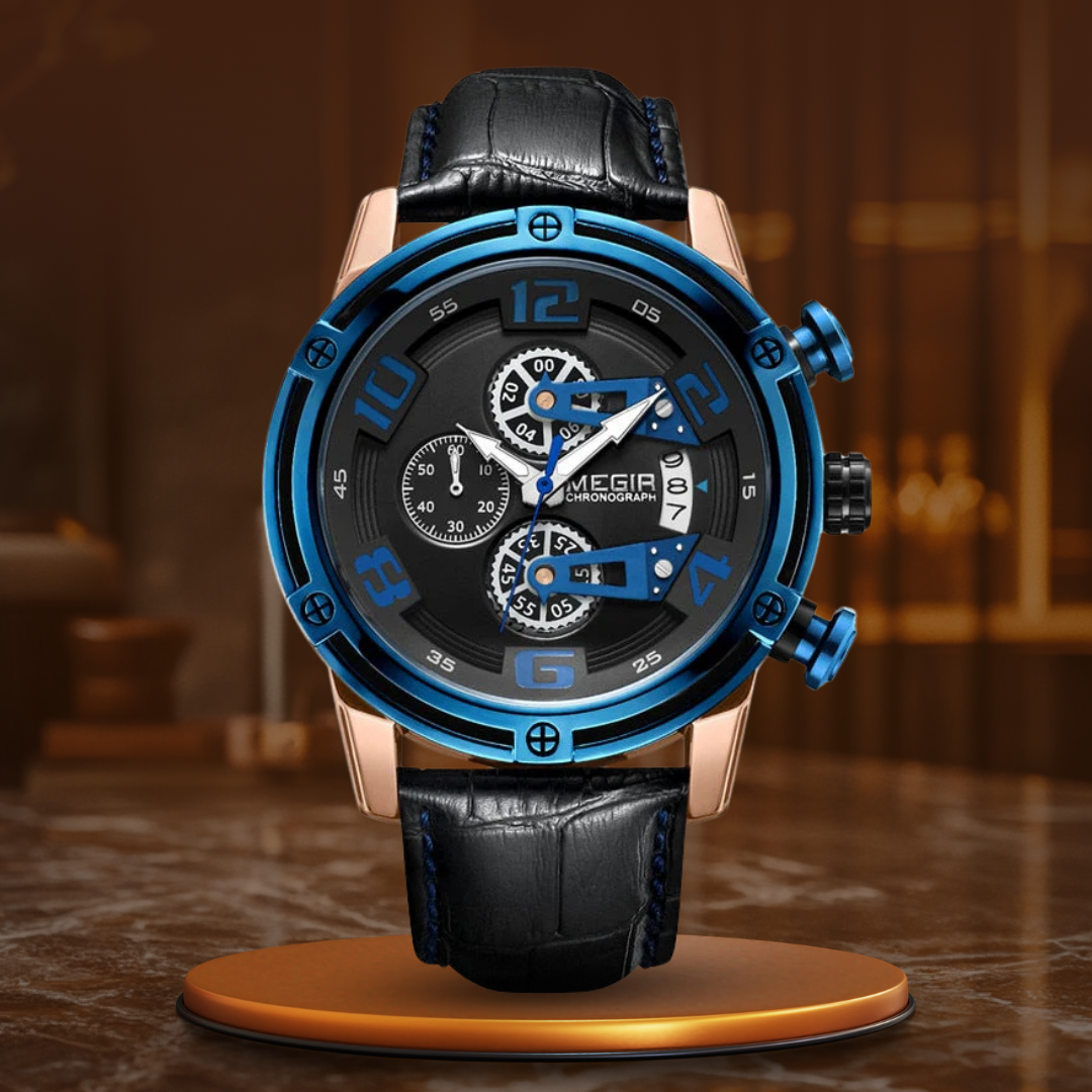 Montre Chronographe à Quartz Lumineux pour Hommes