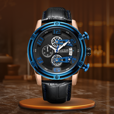 Montre Chronographe à Quartz Lumineux pour Hommes