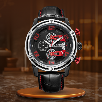 Montre Chronographe à Quartz Lumineux pour Hommes