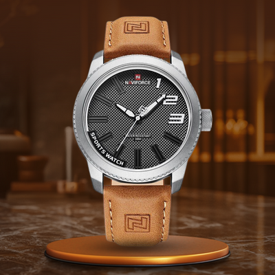 Montre en cuir militaire sportive et résistante aux chocs