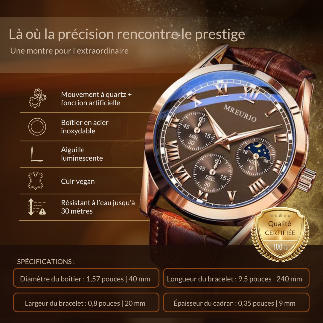 Montre-bracelet en quartz décontractée et tendance