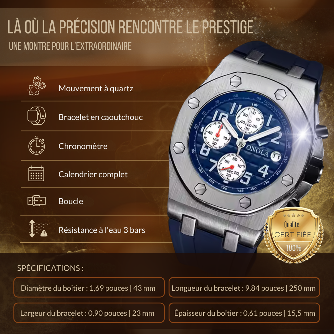 Montre Chronographe Décontractée