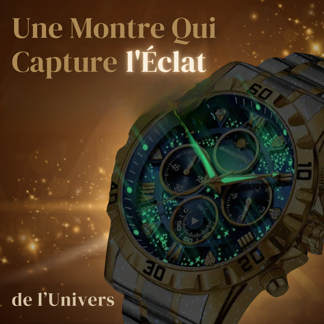 Montre Chronographe de Luxe avec Bracelet Métallique