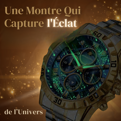 Montre Chronographe de Luxe avec Bracelet Métallique