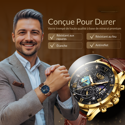 Montre Élégante Phase de Lune