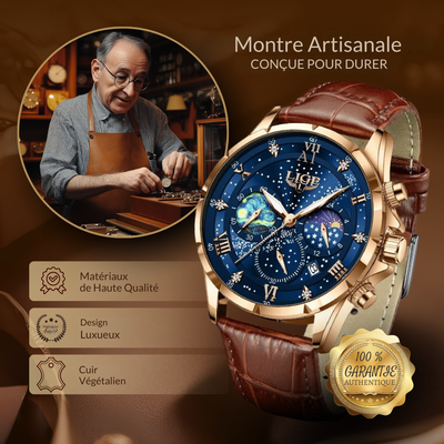 Montre Élégante Phase de Lune