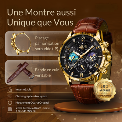 Montre Élégante Phase de Lune